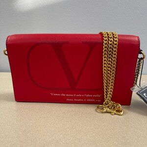 Valentino Garavani Love Lab Dante Paradiso Two Way Bag Red Leather - Preowned